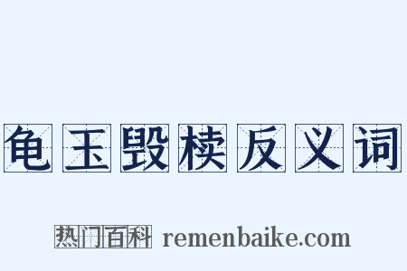 龟玉毁椟反义词是什么意思的图片